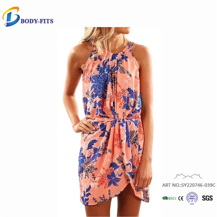 Pink Sling Floral Dress